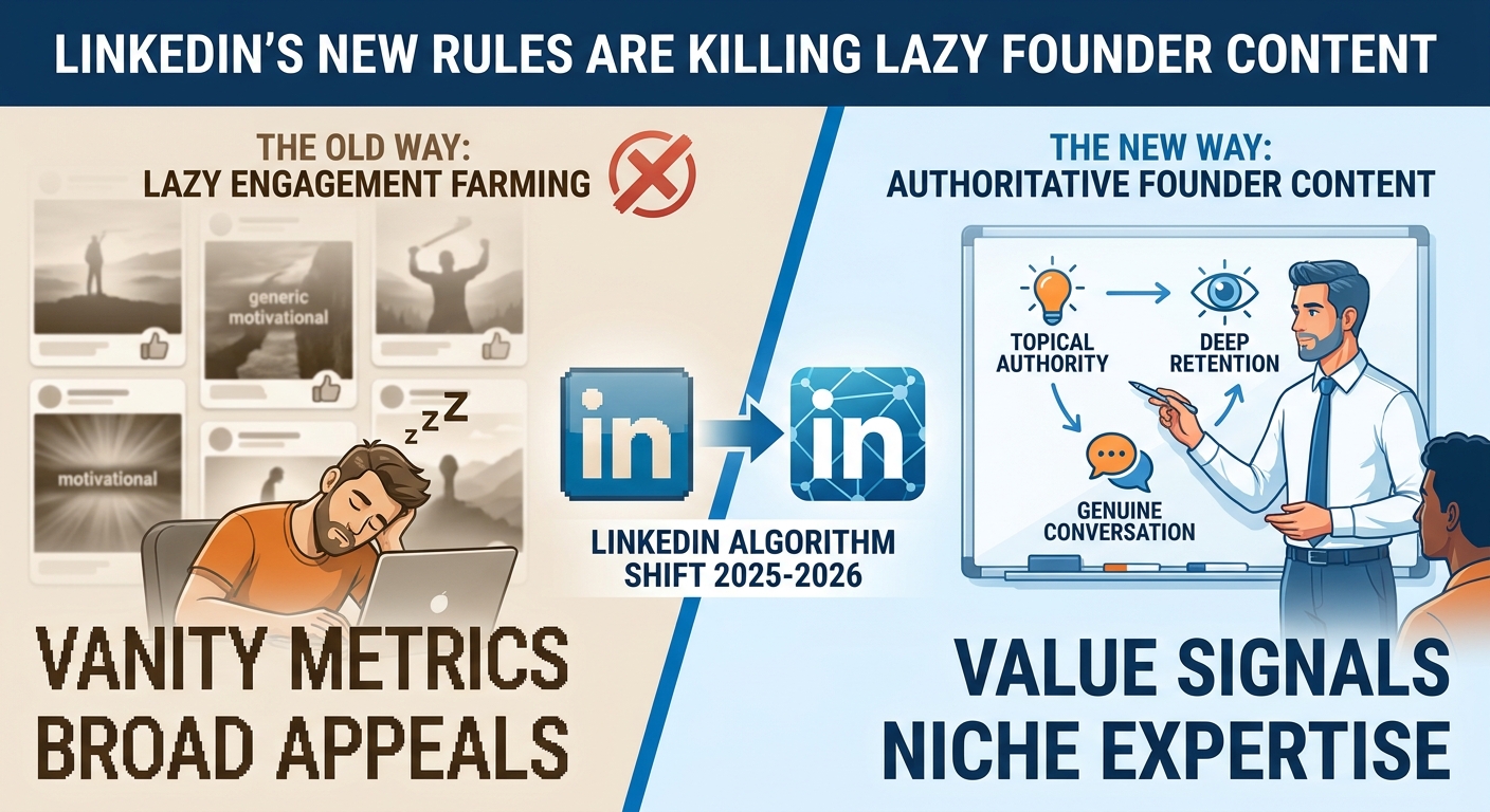 LinkedIn’s New Rules Are Killing Lazy Founder Content