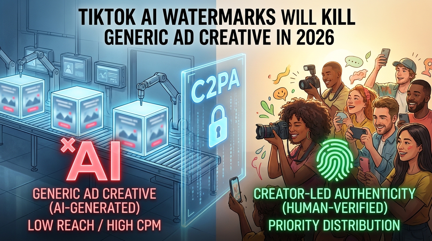 TikTok AI Watermarks Will Kill Generic Ad Creative in 2026